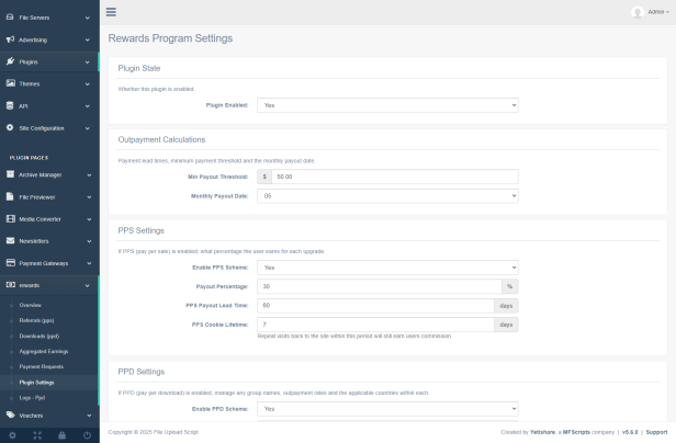 Admin Plugin Settings 1